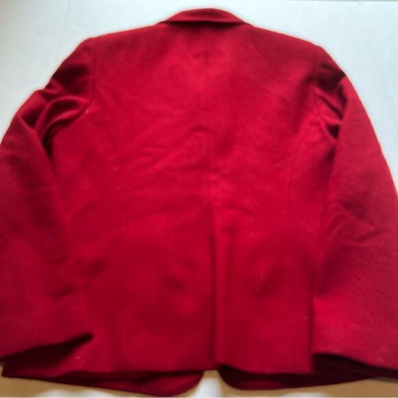 Sag Harbor Women's Wool Blazer Full Zip Red Size 8 Lined - Picture 9 of 9